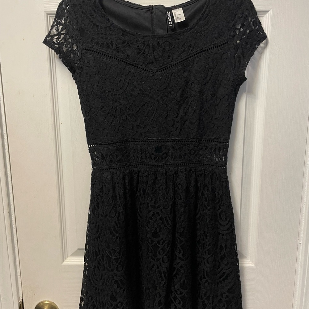 H&M Black Lace Mini Dress